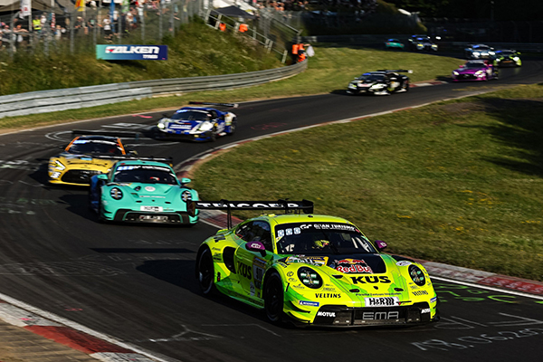 Two Porsche 911 GT3 Rs finish on the Nurburgring podium