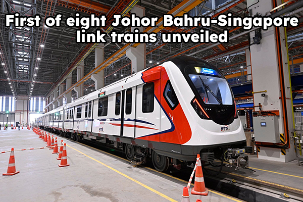 First of eight Johor Bahru-Singapore link trains unveiled