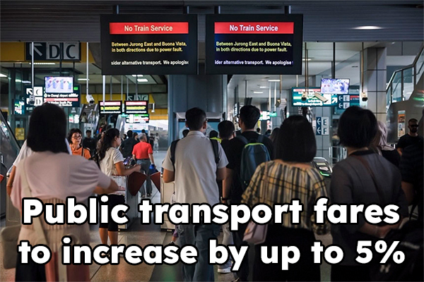 Public transport fares to increase by up to 5%