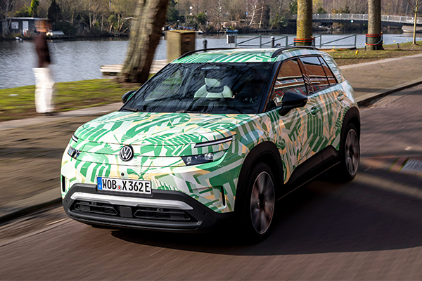 Upcoming Volkswagen ID. Cross previewed on Amsterdam roads