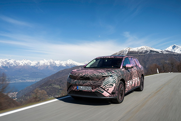 Skoda teases all-electric Peaq with first camouflaged photos