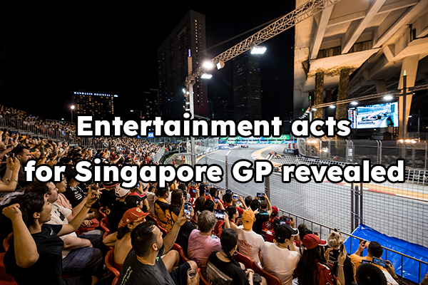 First musical acts for Singapore Formula One race revealed