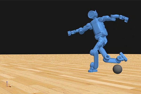 Hyundai and Boston Dynamics teach a robot to play football