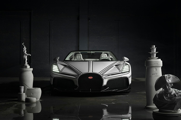 Bugatti's one-off W16 Mistral celebrates porcelain art