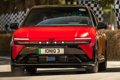 Hyundai brought the all-new Ioniq 3 to the Goodwood Festival
