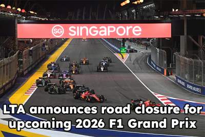LTA announces road closures for upcoming 2026 F1 Grand Prix