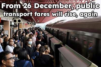 From 26 December, public transport fares will rise, again