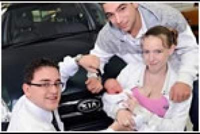 Family receives car after naming baby Kia