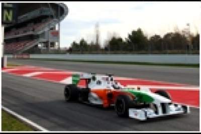 Force India testing concludes in Barcelona test - day four of four
