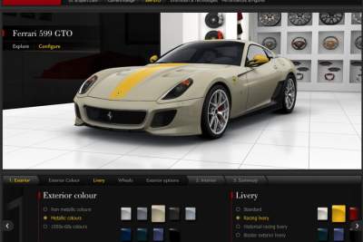 Ferrari launches new online configurator for the 599 GTO