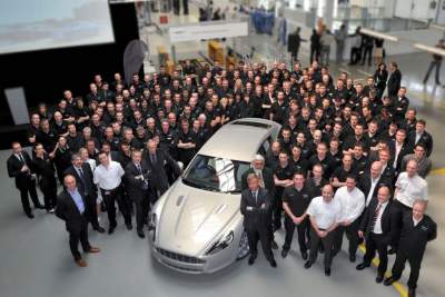 First Aston Martin Rapide rolls off the production line