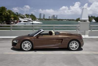 Audi gives us yet another R8. This time, it's a V8 powered, R8 Spyder
