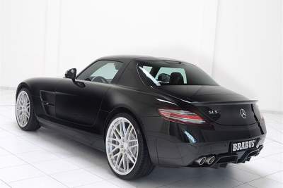 Brabus offers a rather tame tuning programme for the Mercedes SLS AMG supercar