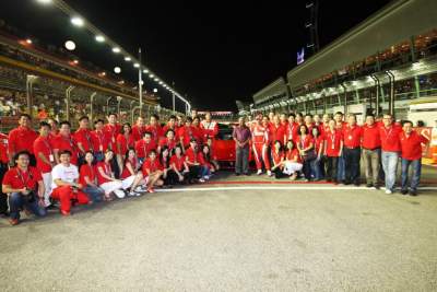 Ferrari owners at 2010 Formula 1 Singtel Singapore GP