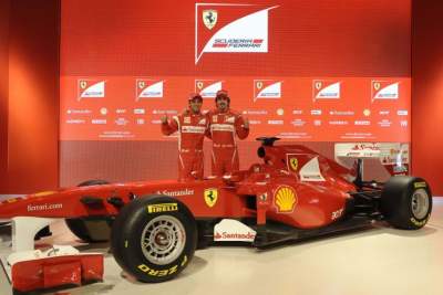 Ferrari unveils its F150 Formula One car for 2011