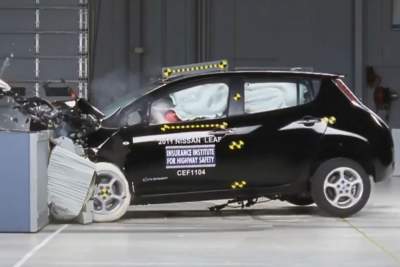 Nissan Leaf and Chevrolet Volt gain top safety ratings in IIHS crash tests