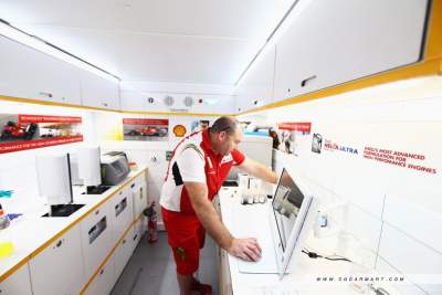 Shell's bespoke trackside laboratory is an important asset to Ferrari