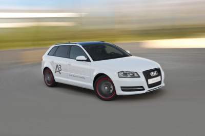 Audi A3 e-tron hatchback at the Los Angeles Motor Show