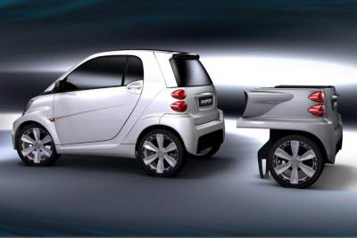 Rinspeed presents the smart-based Dock+Go EV range extender