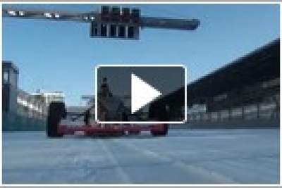 Formula race car on ice at the green hell