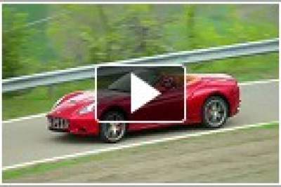 Ferrari California goes for a drive in the hills of Maranello