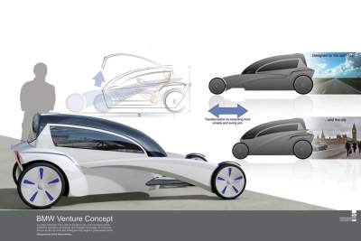Compact BMW concept transforms from city pod to hot rod