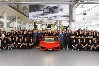 Lamborghini's Aventador flagship reaches a milestone