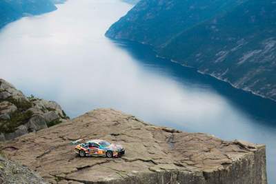 BMW airlifts art car up 604m in Norway just for a photo shoot