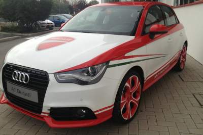 A leaked A1 decked out in Ducati colours and badging scooped