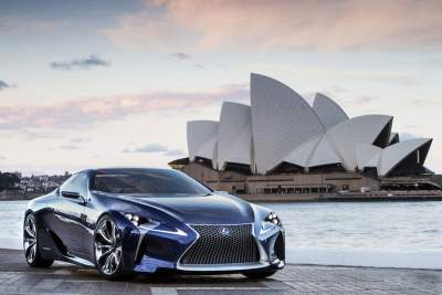 Lexus brought its LF-LC concept down under in a new paint job