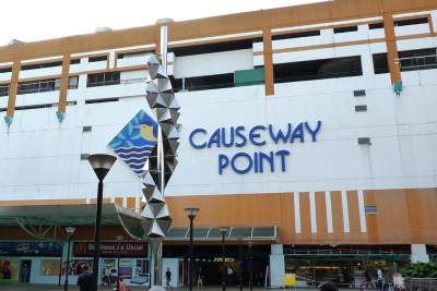 Lorry's size saves itself from fall at Causeway Point car park