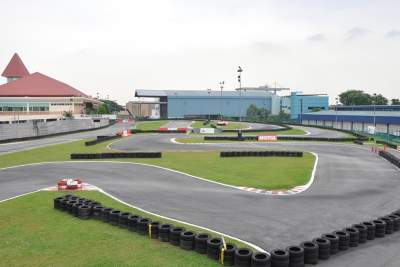 Temporary karting track in Changi