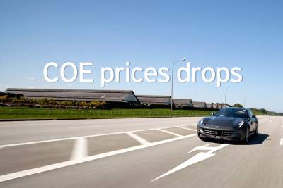 COE for big cars falls by 37 percent