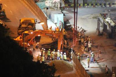 Sinkhole that appeared at Woodlands due to burst water pipe has been resurfaced