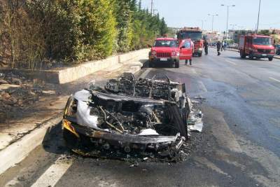An early morning accident leaves a Lamborghini beyond repair