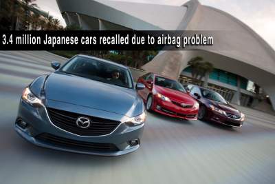 Faulty airbag affects 3.4 million cars from four Japanese automakers