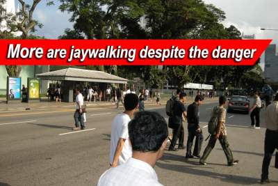 More jaywalking despite danger