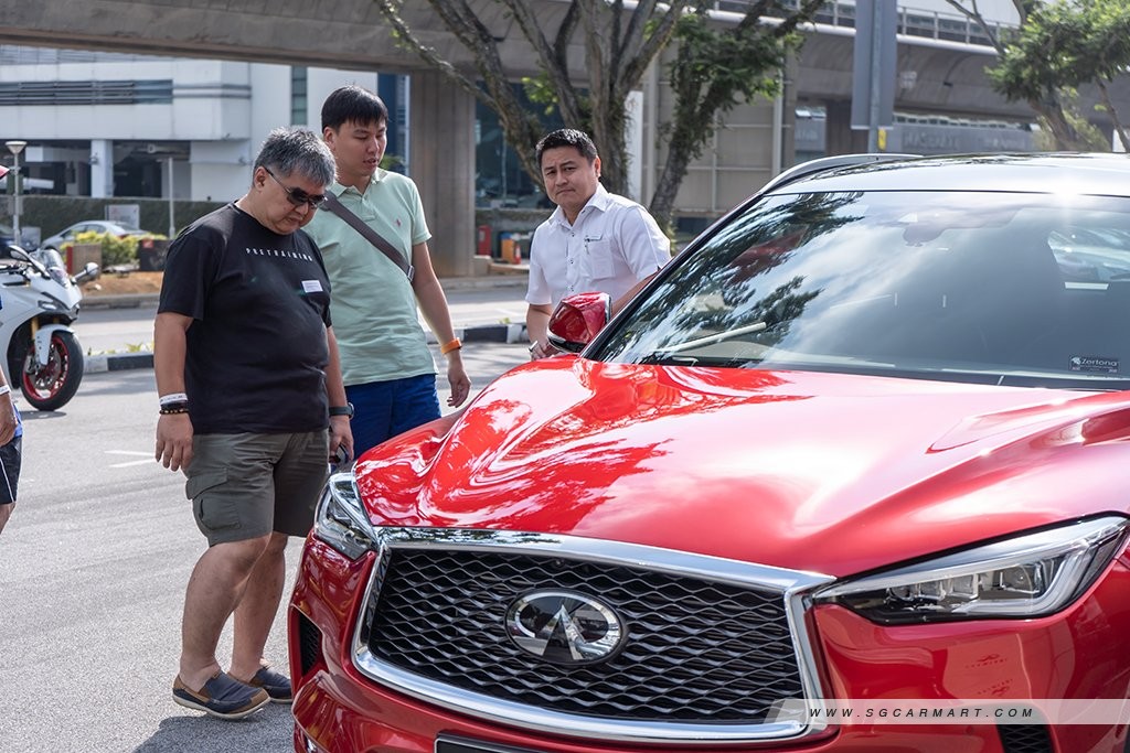 looking at car