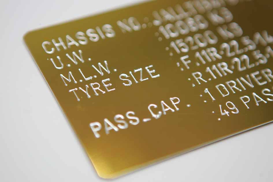 Chuan Heng Chassis Vehicle Plate (Engraving)