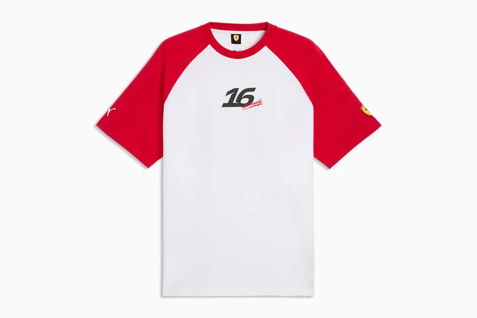 SCUDERIA FERRARI FW LECLERC TEE - Rosso Corsa (2026)