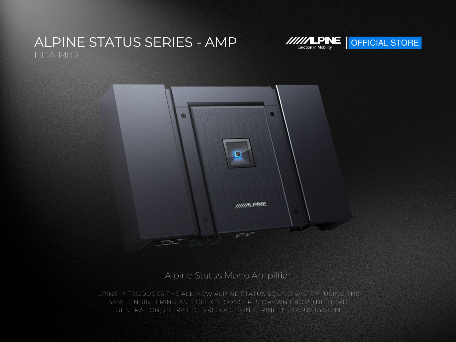 Alpine HDA-M80 Mono Amplifier