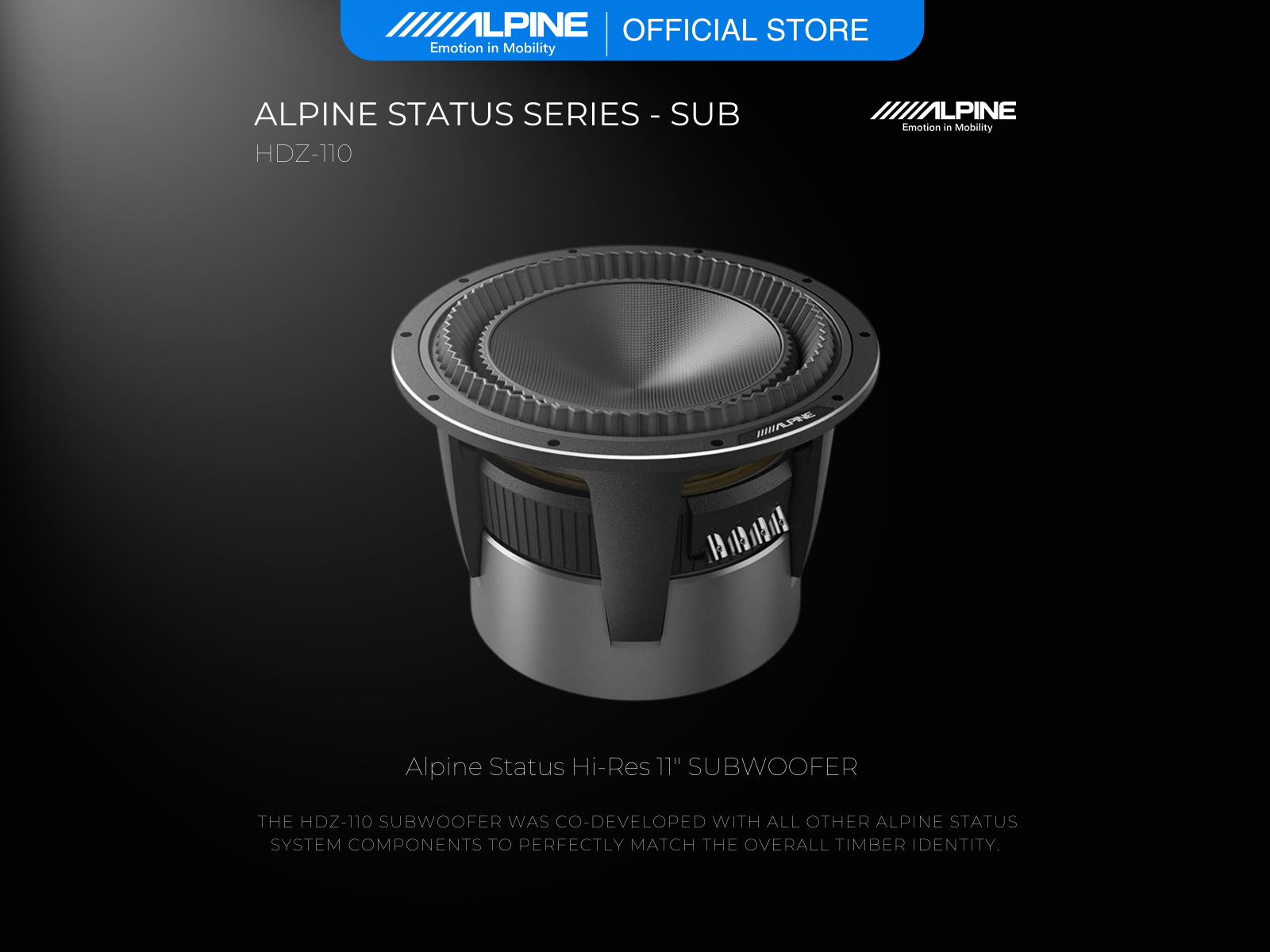 Alpine HDZ-110 Subwoofer