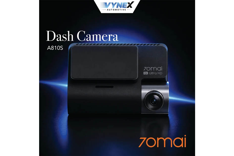 [VYNEX AUTOMOTIVE] 70mai A810S 4K QHD Dashcam | 150&deg; Ultrawide FOV & Smart ADAS Protection