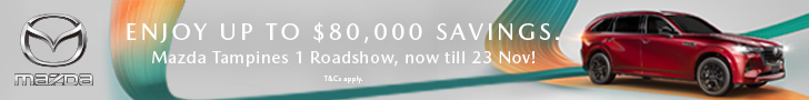 Enjoy up to $80,000 savings and attractive overtrade at the Mazda Tampines 1 Roadshow, happening now till 23 Nov!