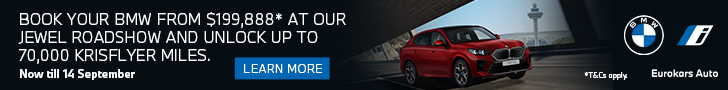 Eurokars Auto presents The Ultimate BMW Showcase at Jewel, 6-14 Sept. From $1,178/month plus up to 70,000 KrisFlyer miles rewards.